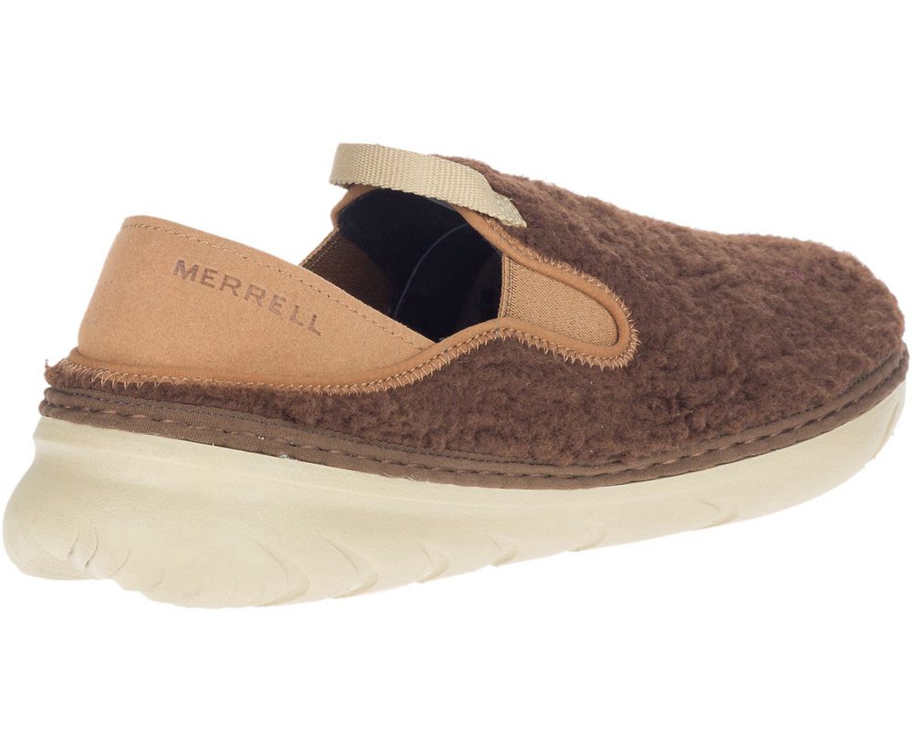 Merrell Slip Ons Męskie Brązowe - Hut Moc Cocoa - 740913-AOD